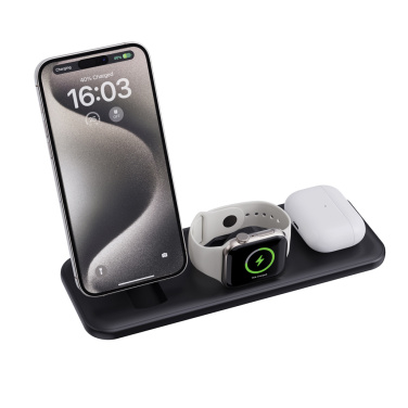 Logo trade promotional giveaways image of: Urban Vitamin Torrance 3 in 1 magnetic 15W charger