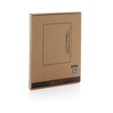 Logotrade promotional products photo of: Teri AWARE™ RPET and walnut A5 portfolio
