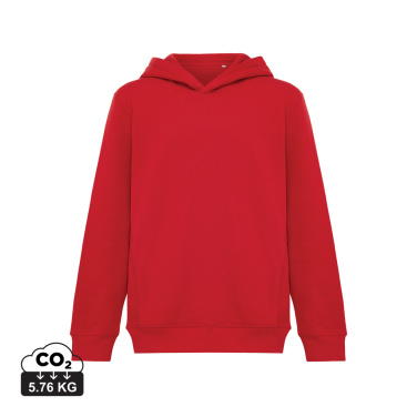 Logo trade promotional merchandise photo of: Iqoniq Yengo kids recycled cotton hoodie with sidepockets