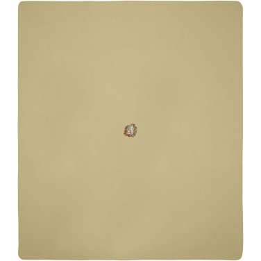 Logo trade business gift photo of: Huggy fleece plaid blanket with carry pouch 220x250 cm