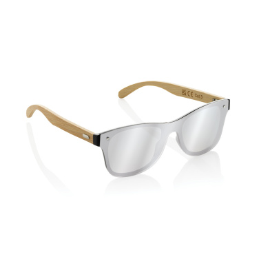 Logo trade advertising product photo of: Prism RCS recycled plastic sunglasses with bamboo frame