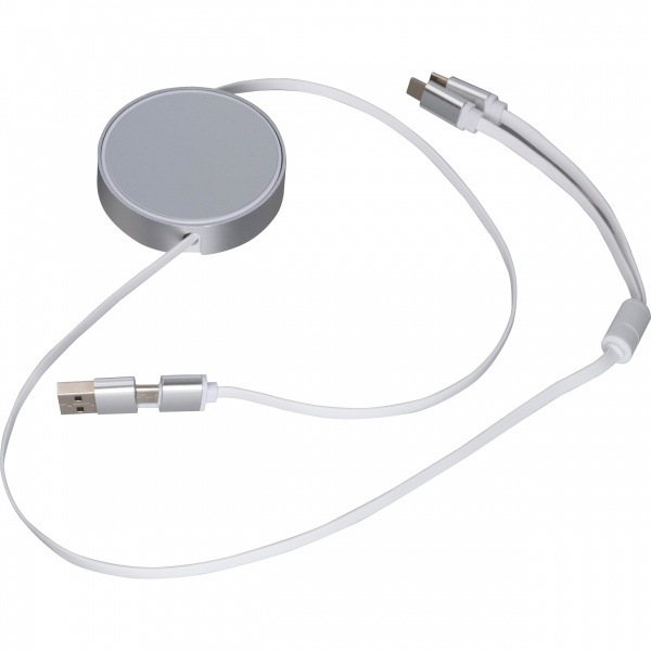 Logo trade promotional products picture of: Charging cable made from recycled aluminum Ostend