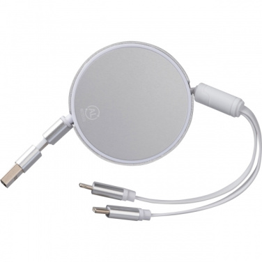 Logo trade promotional items image of: Charging cable made from recycled aluminum Ostend