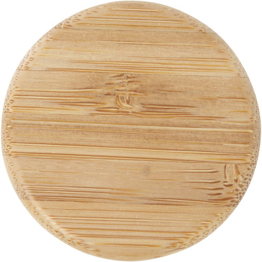 Logotrade promotional merchandise photo of: Lume 500 ml matte soda lime glass bottle with bamboo lid