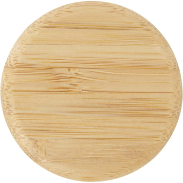 Logotrade promotional products photo of: Porto 500 ml glass water bottle with silicone handle and bamboo lid