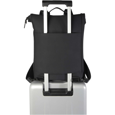 Logo trade promotional merchandise image of: Turner 15.6" GRS recycled roll-top laptop backpack 12L