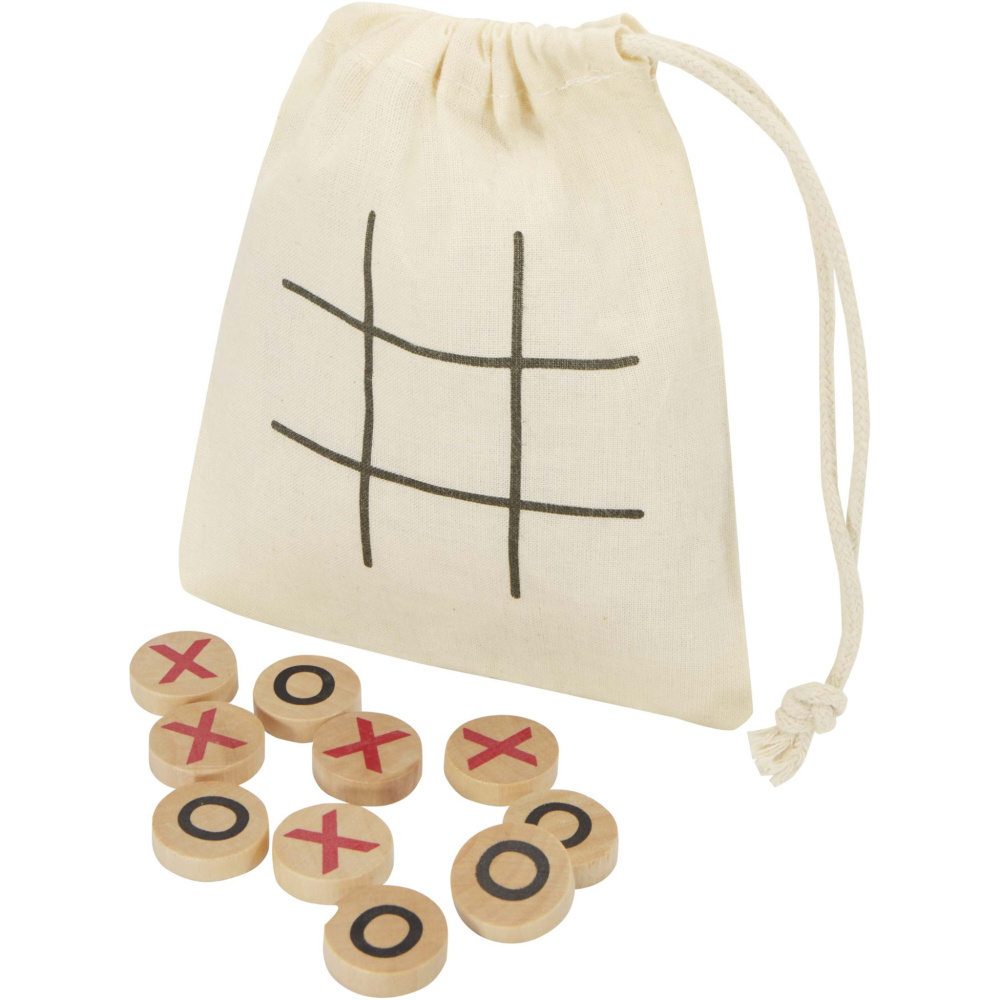 Logo trade promotional merchandise image of: Whorl wooden tic, tac, toe game
