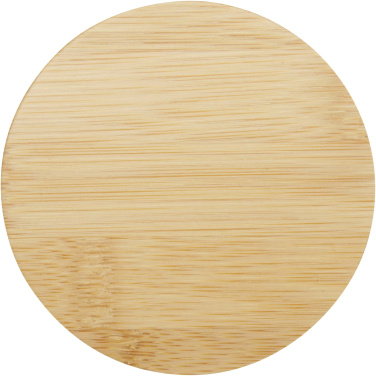 Logo trade promotional merchandise image of: Leona 350 ml glass cup with bamboo lid