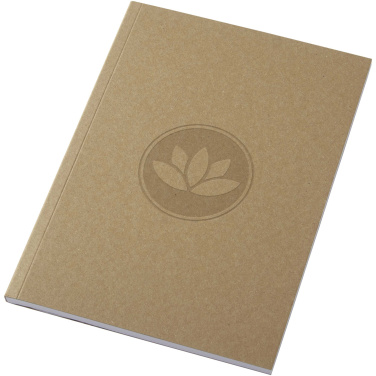 Logo trade promotional merchandise image of: Novella Austen A5 recycled soft cover kraft notebook - 50 sheets 