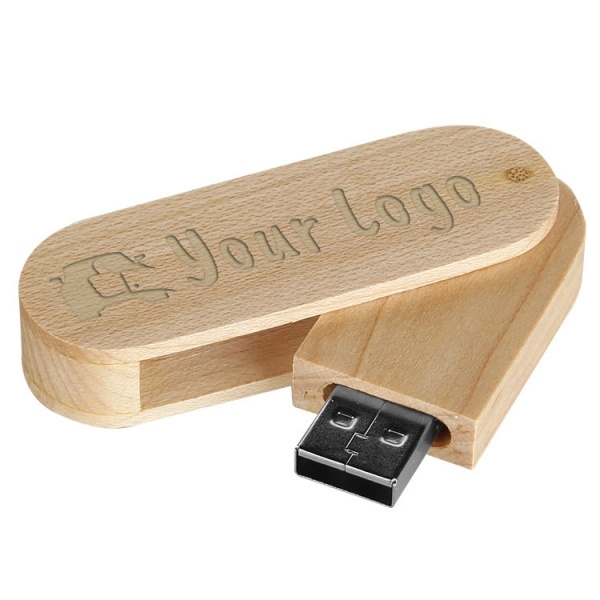 Logo trade promotional items image of: Wooden USB stick