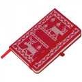 A6 Notebook with Christmas design, red