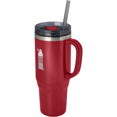 Logotrade promotional merchandise picture of: Melbourne 1200 ml RCS certified insulated tumbler with straw