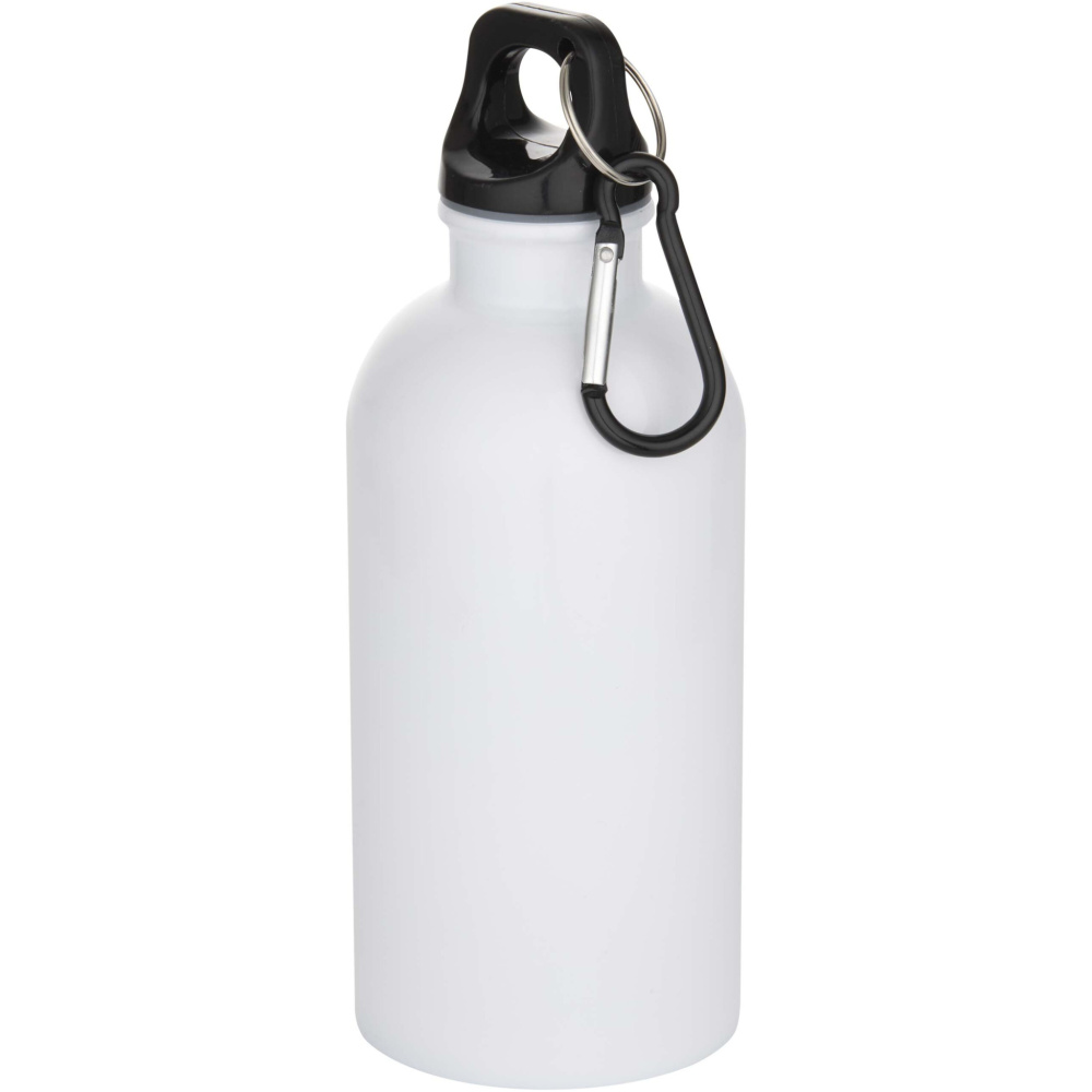Logotrade promotional item picture of: Oregon 400 ml sublimation RCS recycled single wall stainless steel water bottle with carabiner