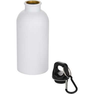 Logotrade promotional merchandise picture of: Oregon 400 ml sublimation RCS recycled single wall stainless steel water bottle with carabiner