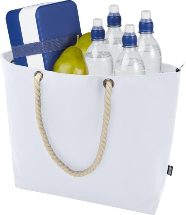Logotrade corporate gift image of: Panama GRS recycled beach cooler tote bag with cord handles