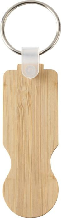 Logo trade corporate gifts picture of: Ronan bamboo trolley keychain