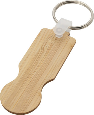 Logo trade promotional product photo of: Ronan bamboo trolley keychain