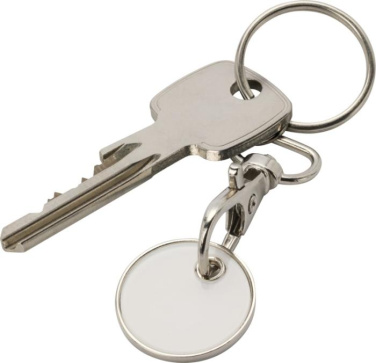 Logo trade advertising product photo of: Rory keyring with trolley coin
