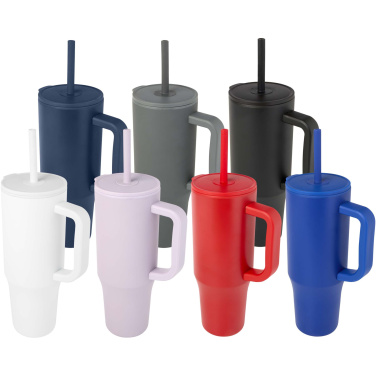 Logo trade promotional giveaways picture of: Brady 900 ml RCS certified insulated tumbler with silicone straw