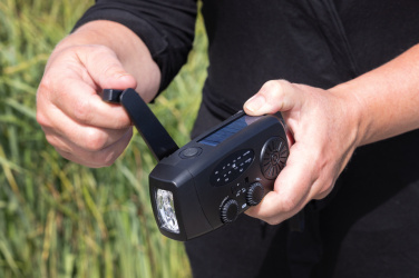 Logo trade promotional products picture of: RescueWave RCS recycled plastic emergency radio