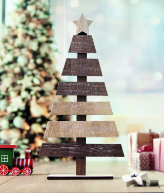 Logo trade corporate gifts image of: Wooden Christmas tree