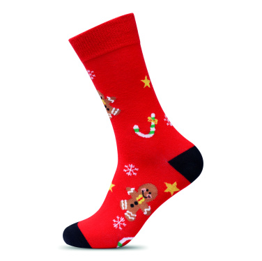 Logo trade business gift photo of: Pair of Christmas socks L