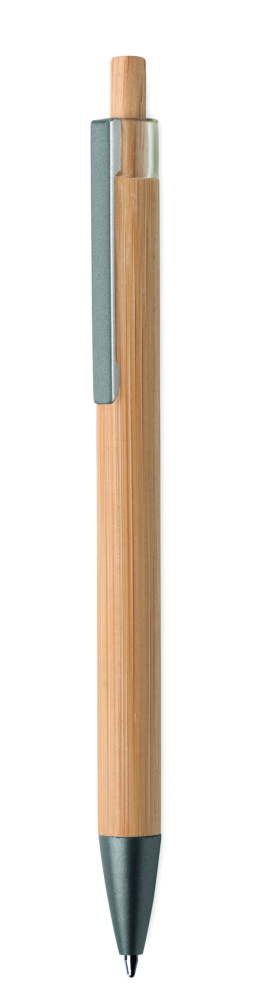 Logo trade promotional gifts picture of: Push button bamboo pen