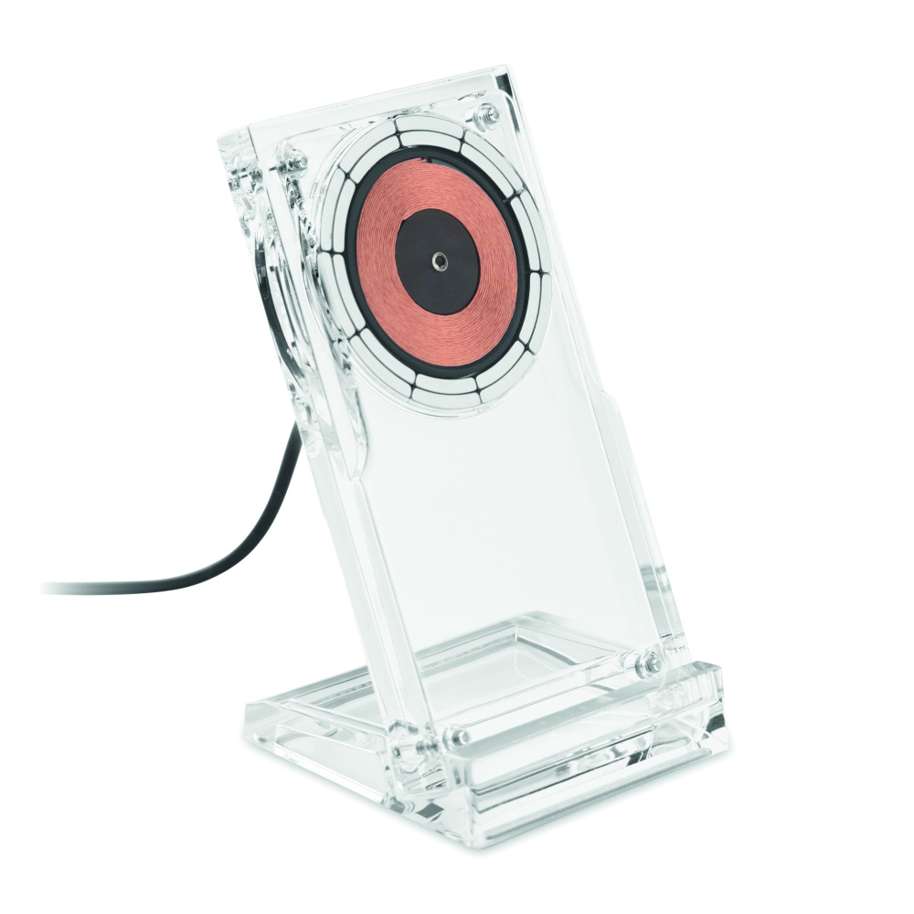 Logo trade promotional item photo of: Acrylic wireless charger 15W