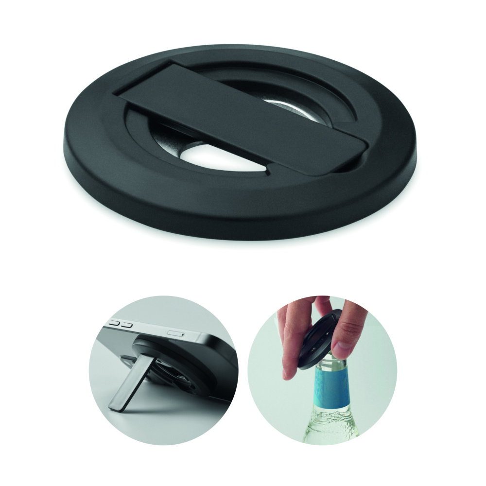 Logo trade promotional gifts image of: Phone holder and bottle opener