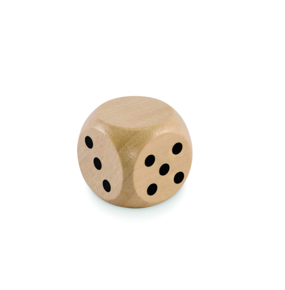 Logo trade corporate gifts image of: Schima wooden dice 3cm dia