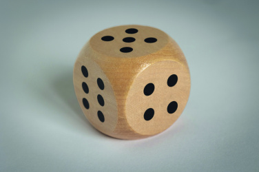 Logo trade business gifts image of: Schima wooden dice 5cm dia