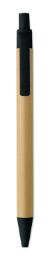 Logotrade promotional item image of: Push button ball pen in bamboo