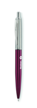 Logo trade promotional products image of: Push button pen in box