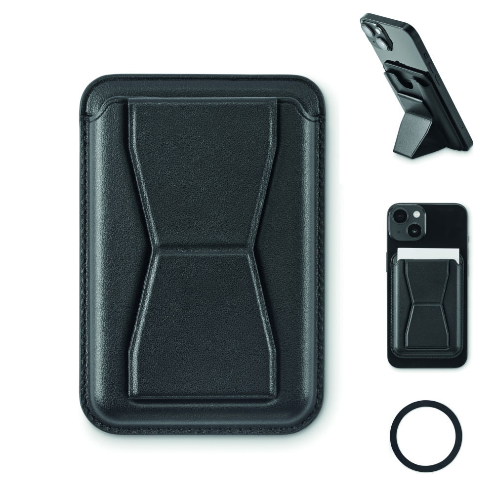 Logo trade business gift photo of: Magnetic PU cardholder