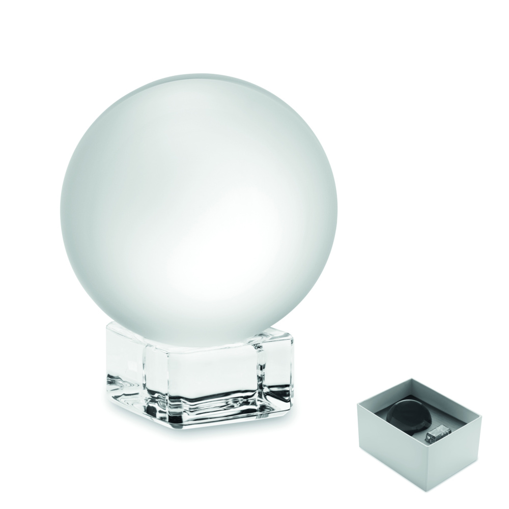 Logo trade promotional giveaways picture of: Glass round award