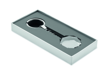 Logo trade promotional merchandise picture of: Glass round award key ring