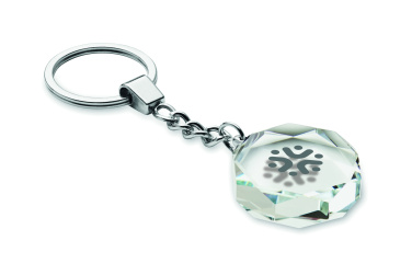 Logotrade business gift image of: Glass round award key ring