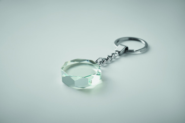 Logo trade promotional item photo of: Glass round award key ring