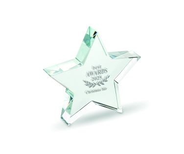 Logo trade promotional products image of: Glass star award
