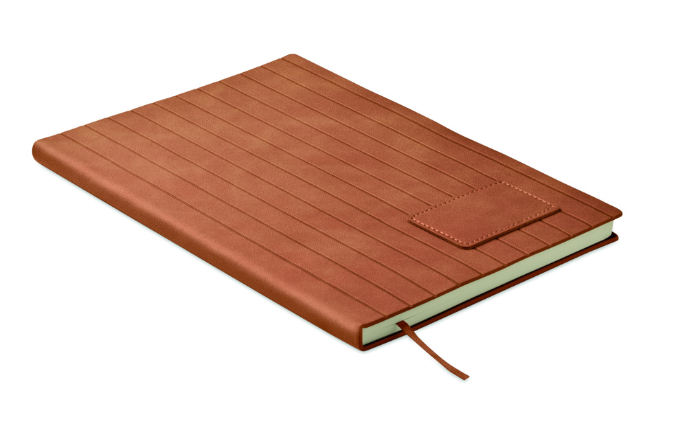 Logo trade promotional item photo of: A5 notebook in smokey PU