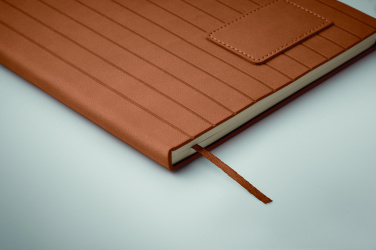 Logo trade promotional merchandise image of: A5 notebook in smokey PU