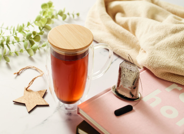 Logo trade advertising product photo of: Double wall glass mug 450ml