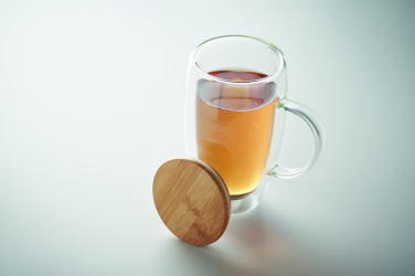 Logotrade promotional gift picture of: Double wall glass mug 450ml