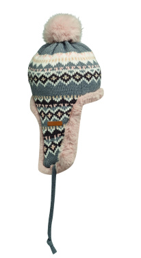 Logo trade advertising products image of: Knitted beanie with ear flap
