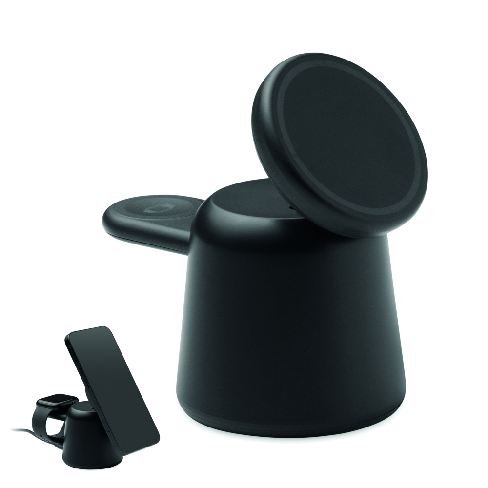 Logotrade advertising product image of: 3 in 1 wireless charger 15W