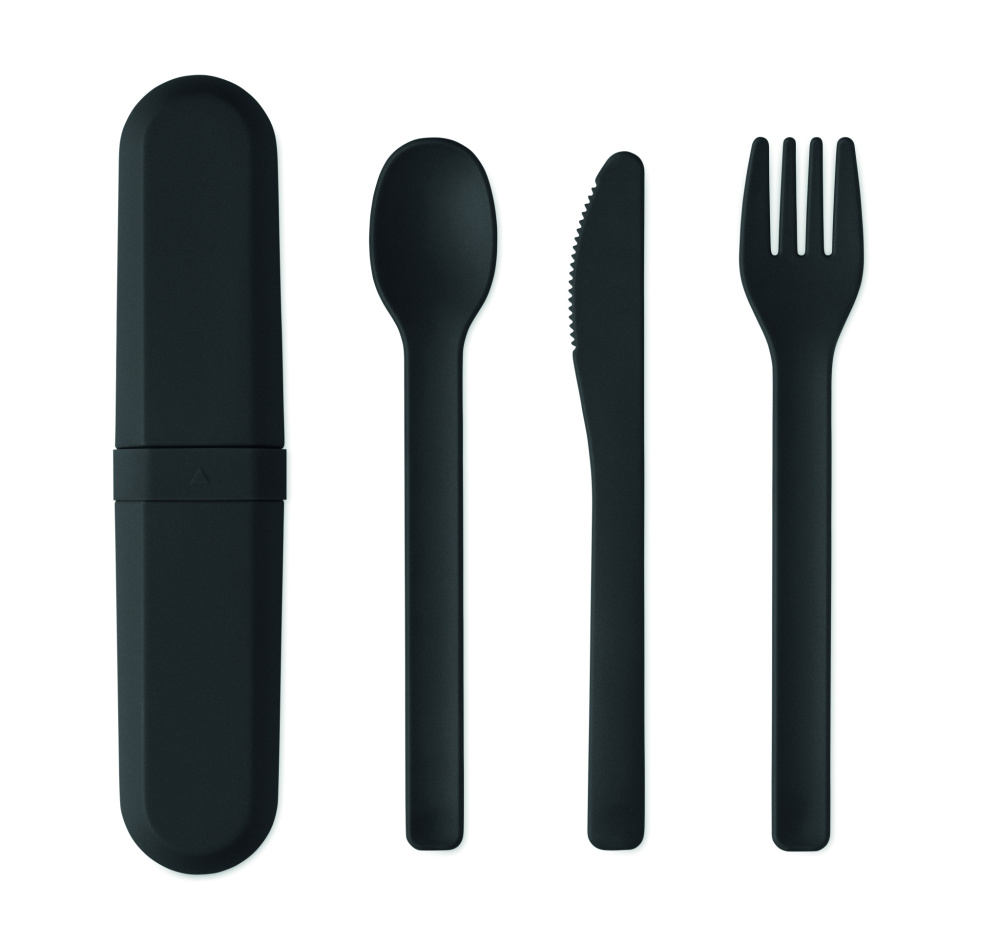 Logotrade promotional merchandise photo of: Cutlery set and case in PLA