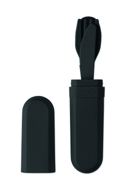 Logo trade advertising product photo of: Cutlery set and case in PLA