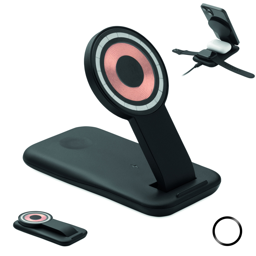 Logotrade business gifts photo of: 3 in 1 wireless charger 15W