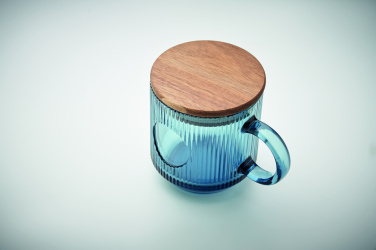 Logotrade promotional item picture of: Ribbed glass mug 300ml