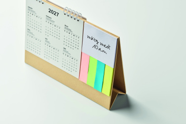 Logo trade promotional gift photo of: Desk calendar with memo pad